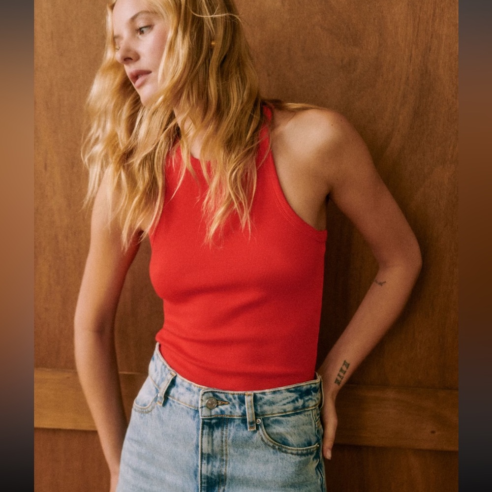 Sezane Red Tank Top